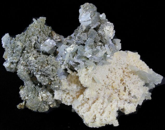 Barite with Quartz, Pyrite and Chalcopyrite Association - Morocco #42216